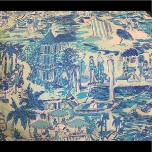 Lilly Pulitzer Strapless Top in Blue and White